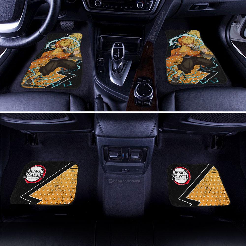 Agatsuma Zenitsu Car Floor Mats Custom Demon Slayer Anime Car Accessories