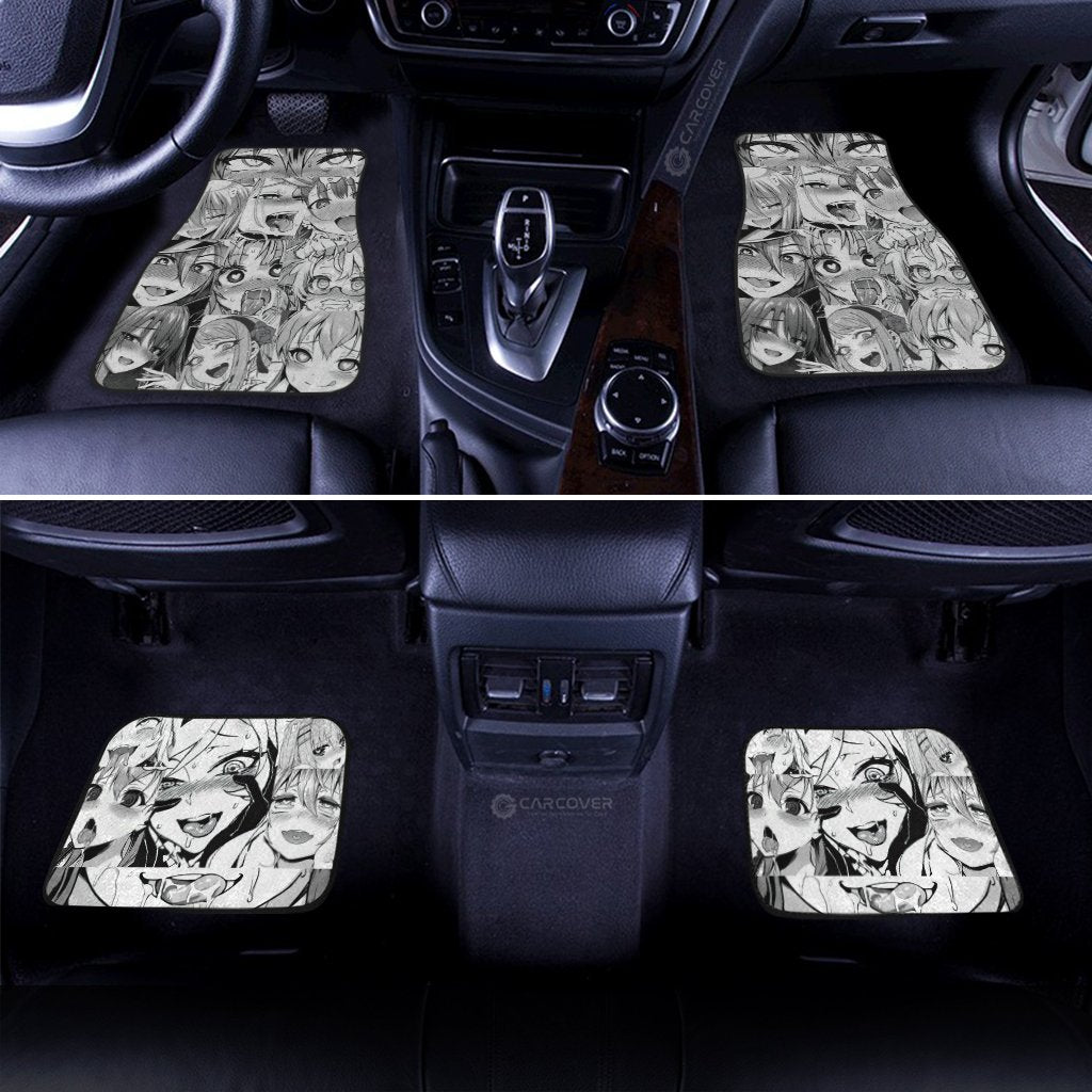 Ahegao Car Floor Mats Custom Manga Style Car Accessories