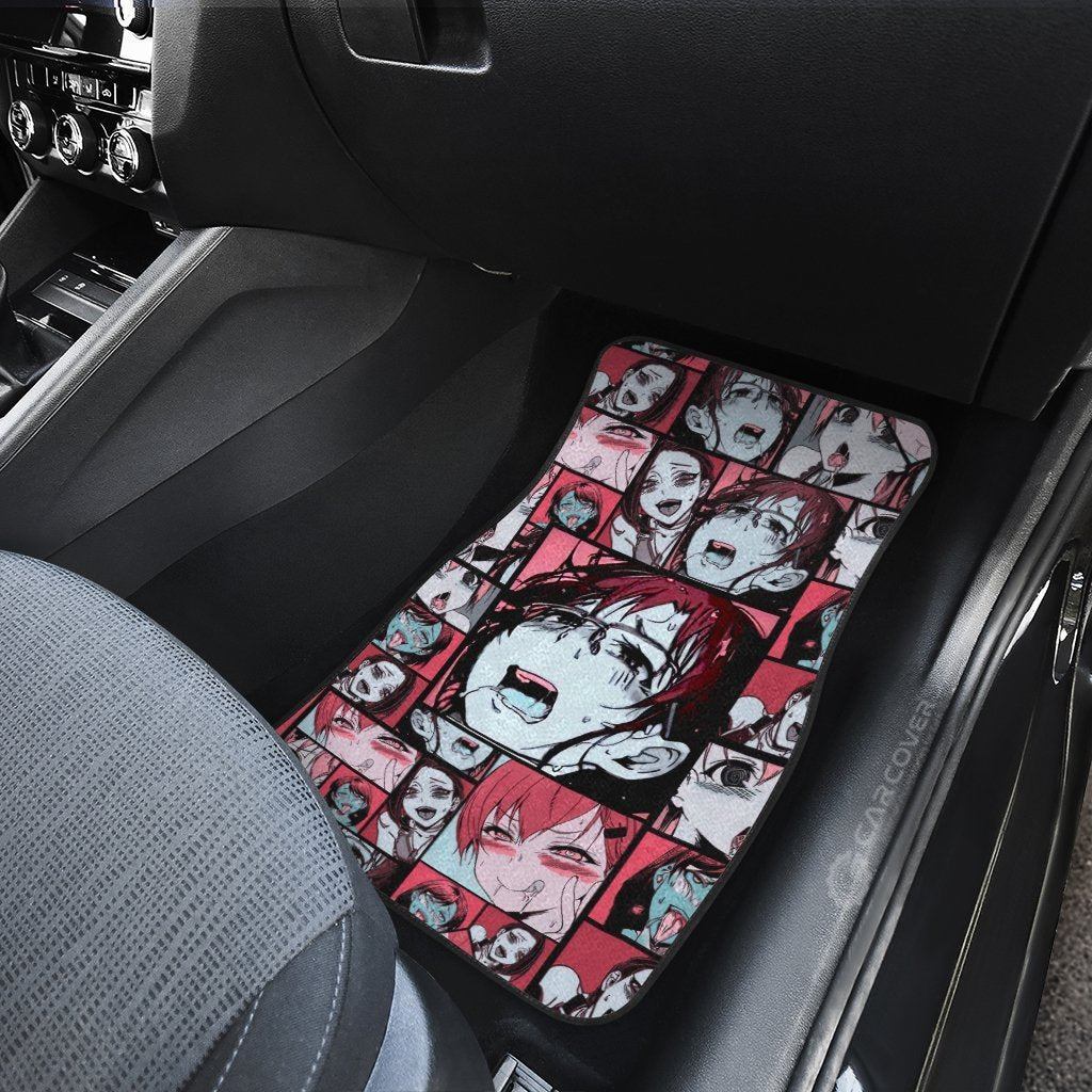 Ahegao Car Floor Mats Custom Vintage Car Interior Accessories