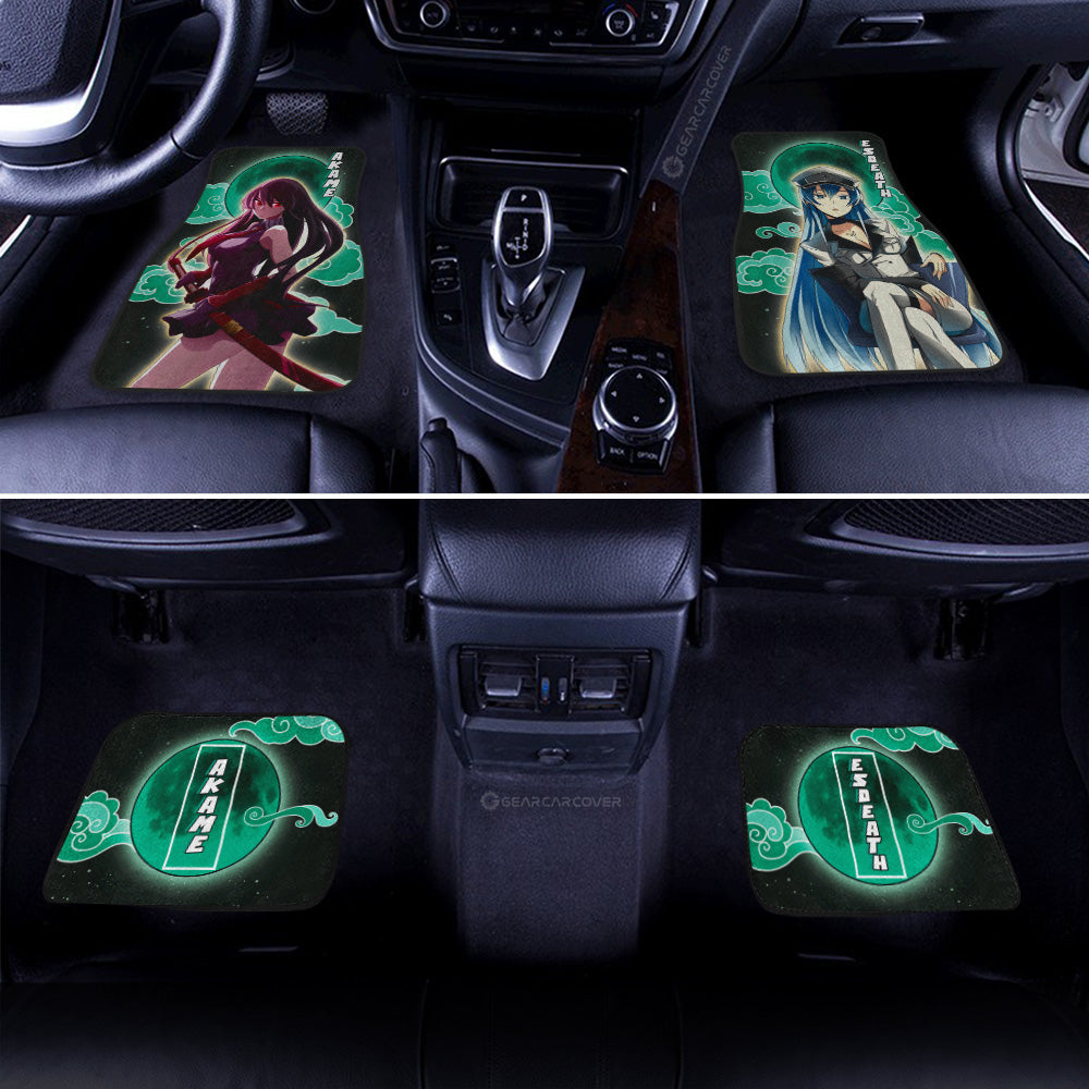 Akame And Esdeath Car Floor Mats Custom Akame Ga Kill Anime Gifts For Fans