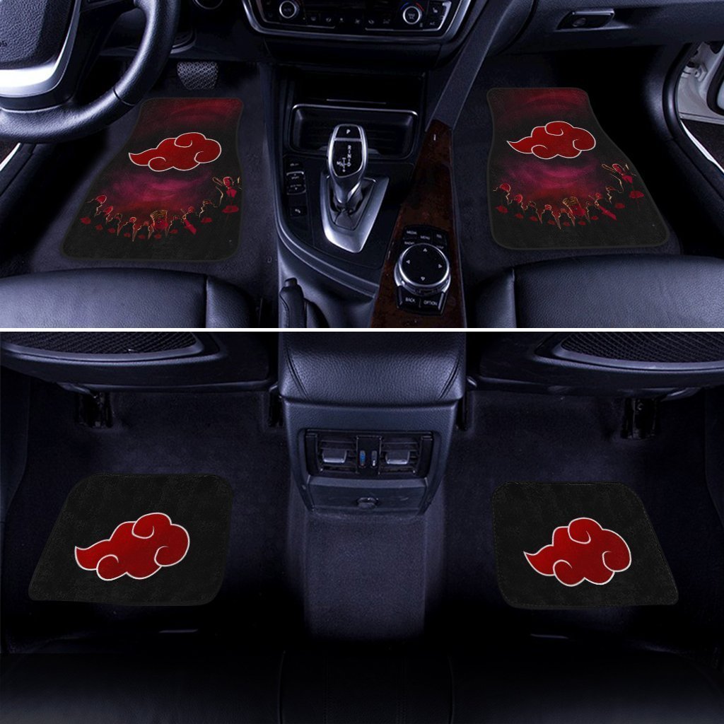 Akatsuki Clan Car Floor Mats Custom Naruto Anime Car Interior Accessories