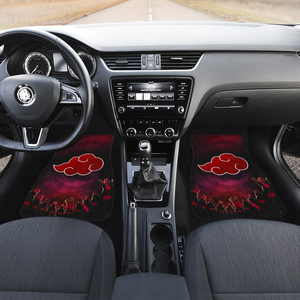 Akatsuki Clan Car Floor Mats Custom Naruto Anime Car Interior Accessories