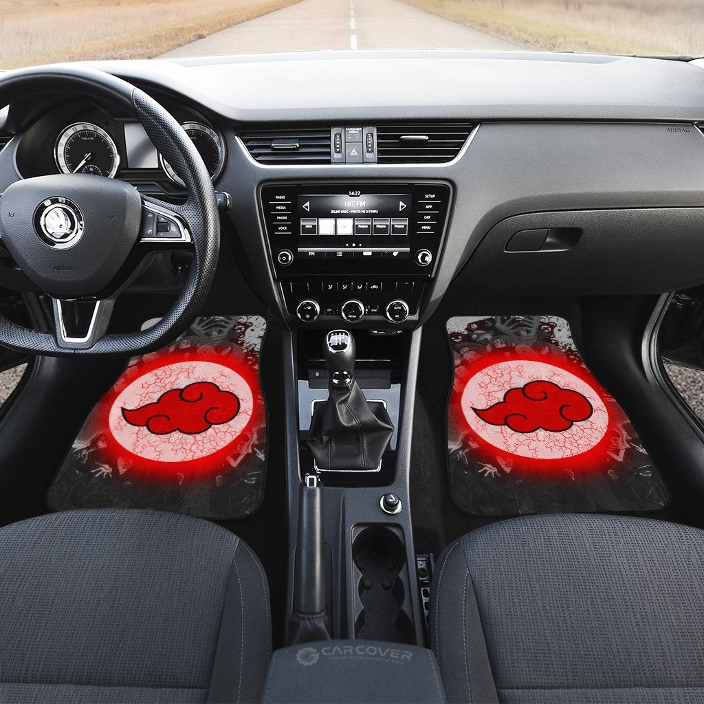 Akatsuki Cloud Car Floor Mats Custom Anime Naruto Car Interior Accessories