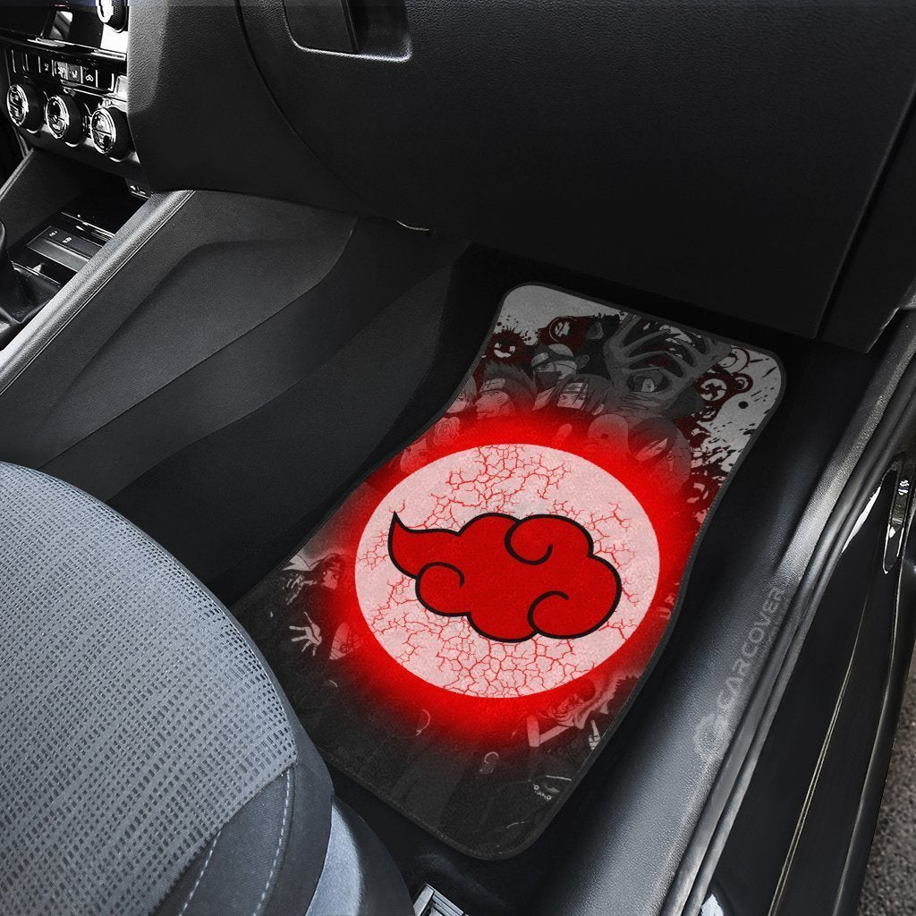 Akatsuki Cloud Car Floor Mats Custom Anime Naruto Car Interior Accessories