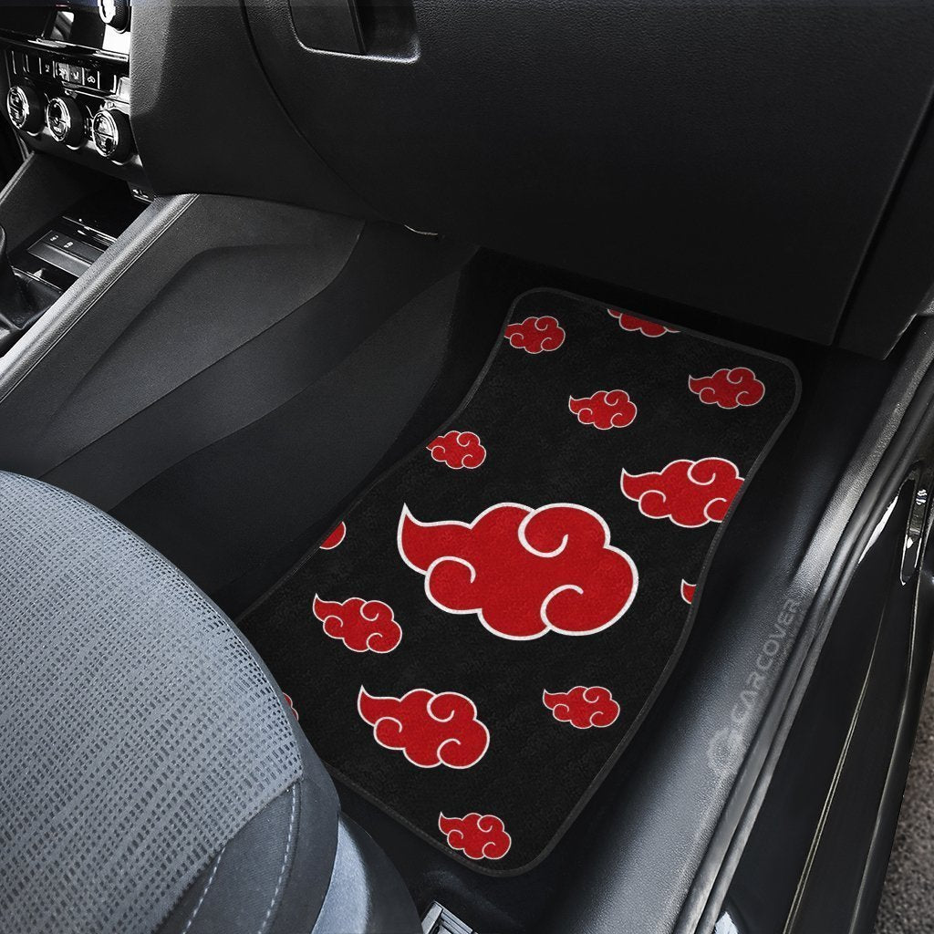 Akatsuki Cloud Car Floor Mats Custom Naruto Akatsuki Car Accessories