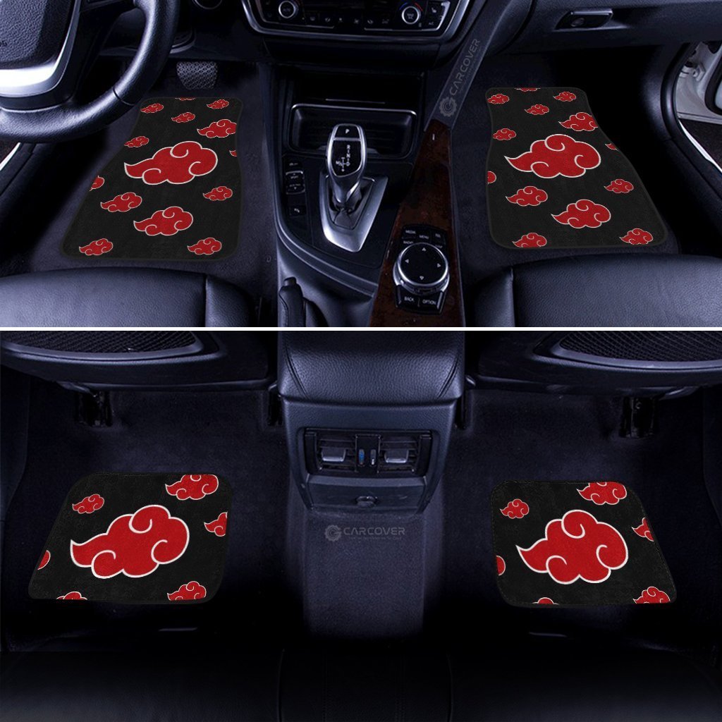 Akatsuki Cloud Car Floor Mats Custom Naruto Akatsuki Car Accessories