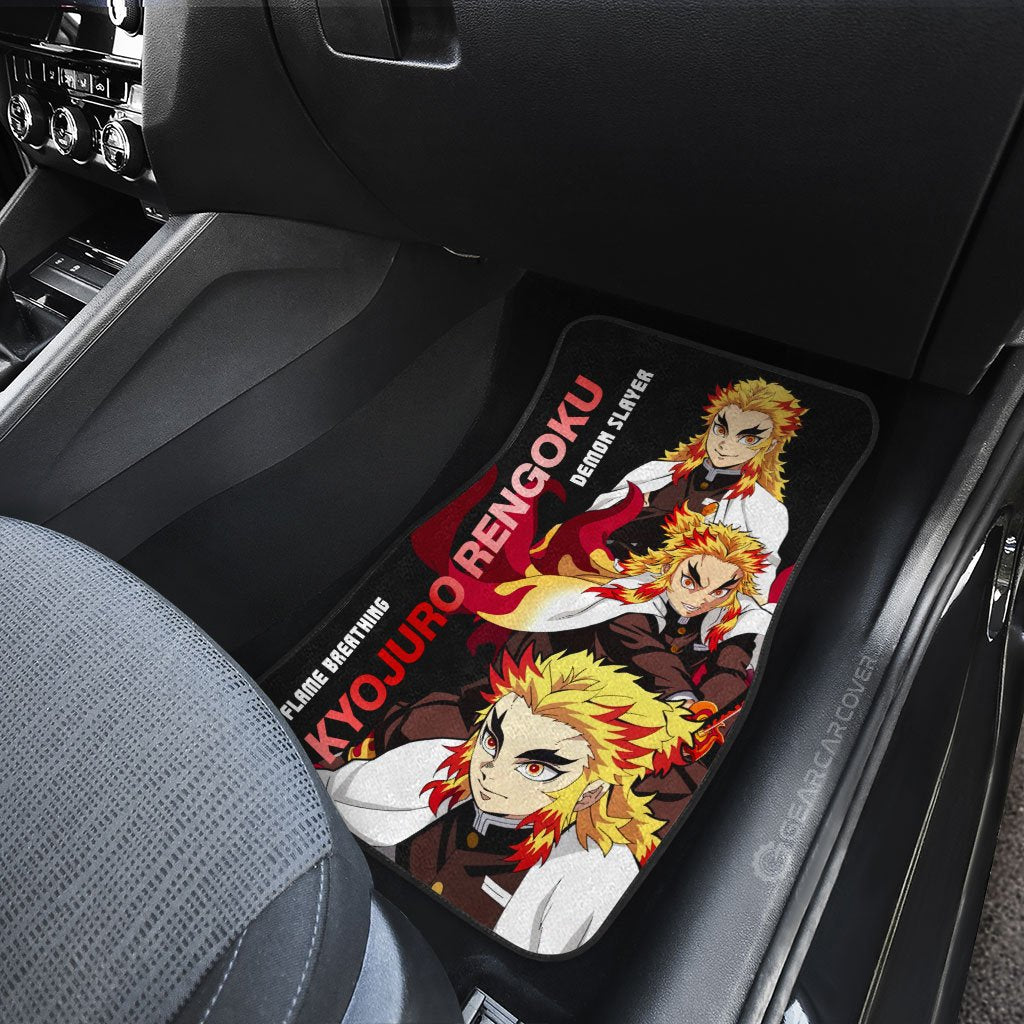 Akaza And Rengoku Car Floor Mats Custom Demon Slayer Anime Gifts Idea For Fans