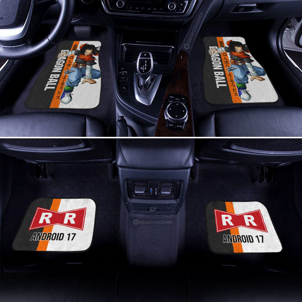Android 17 Car Floor Mats Custom Dragon Ball Car Accessories Gifts For Anime Fans
