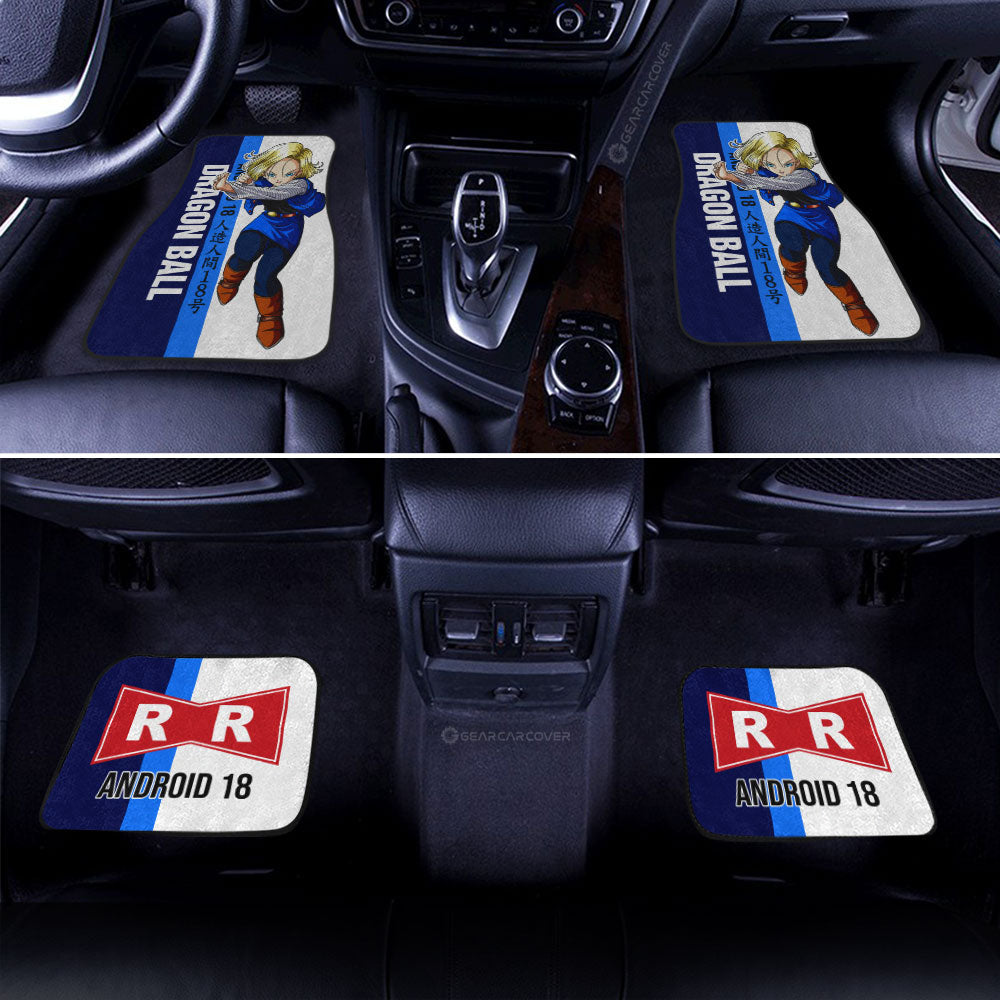 Android 18 Car Floor Mats Custom Dragon Ball Car Accessories Gifts For Anime Fans