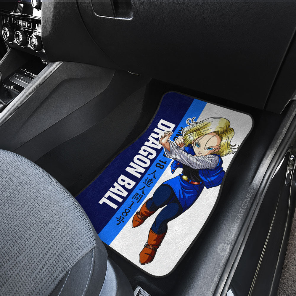 Android 18 Car Floor Mats Custom Dragon Ball Car Accessories Gifts For Anime Fans