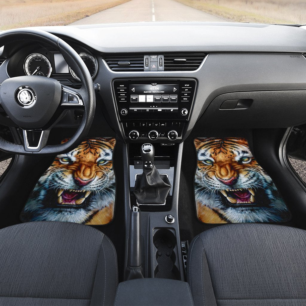 Angry Tiger Car Floor Mats Custom Wild Animal Car Accessories