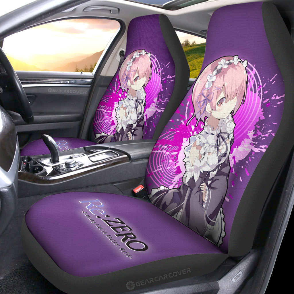 Anime Girl Ram Car Seat Covers Custom Re:Zero Anime Car Accessories