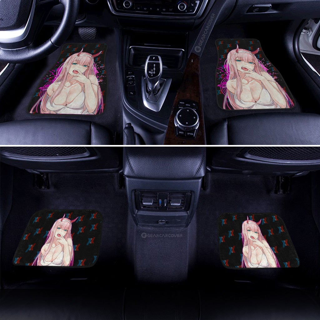 Anime Sexy Girl Code:002 Zero Two Car Floor Mats Custom DARLING In The FRANXX Anime Gifts For Fans