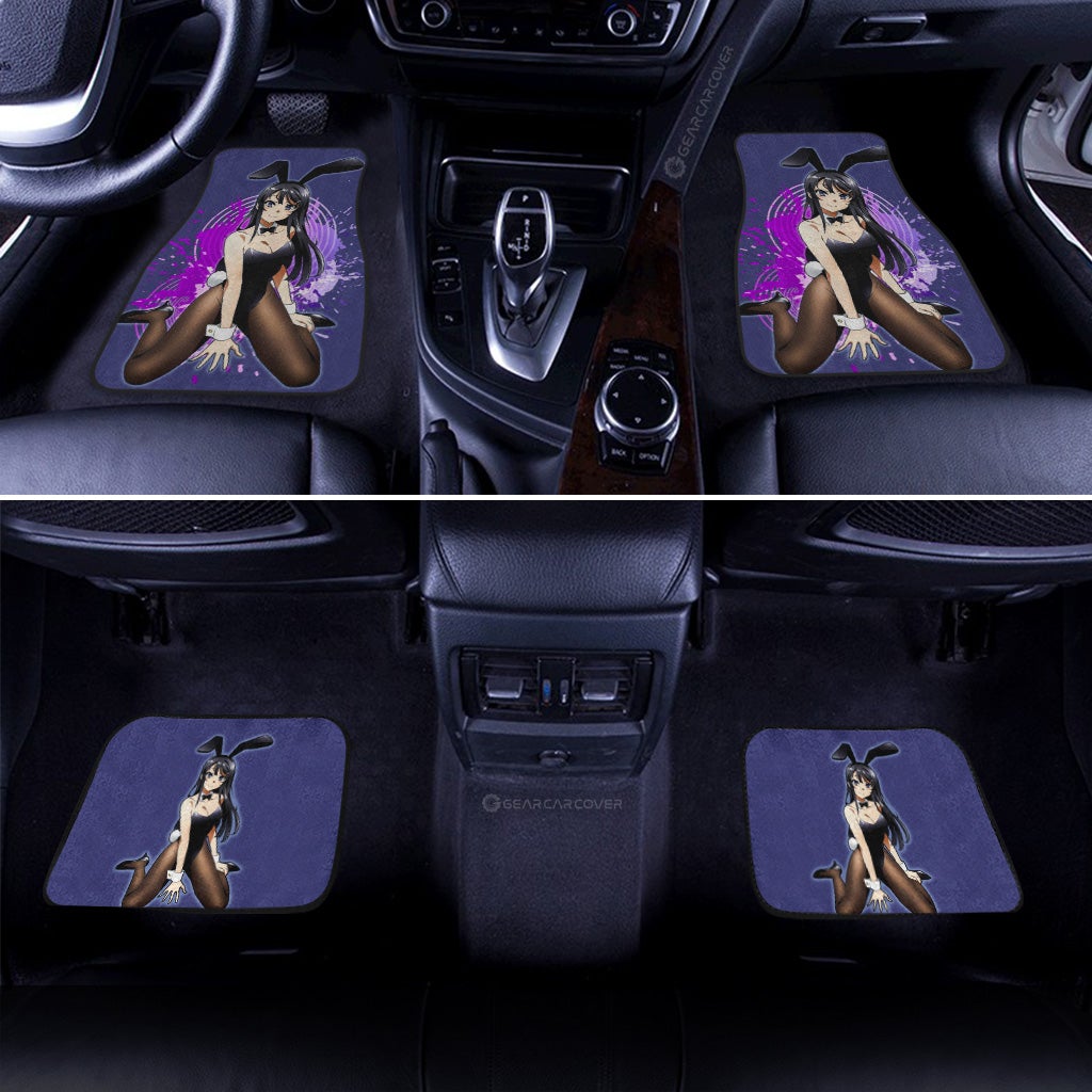 Anime Sexy Girl Mai Sakurajima Car Floor Mats Custom Bunny Girl Senpai Anime Gifts For Fans