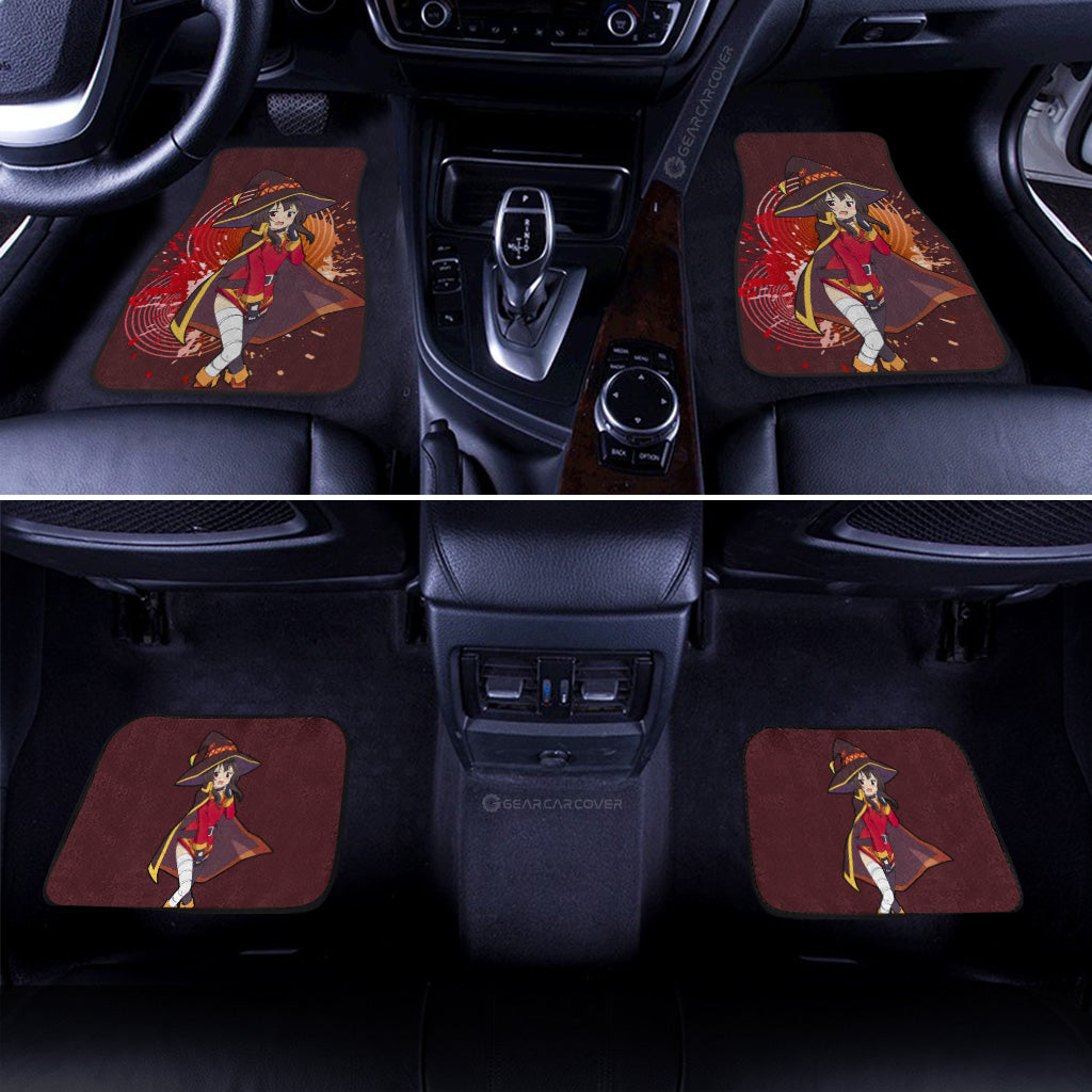 Anime Sexy Girl Megumin Car Floor Mats Custom KonoSuba Anime Car Accessories