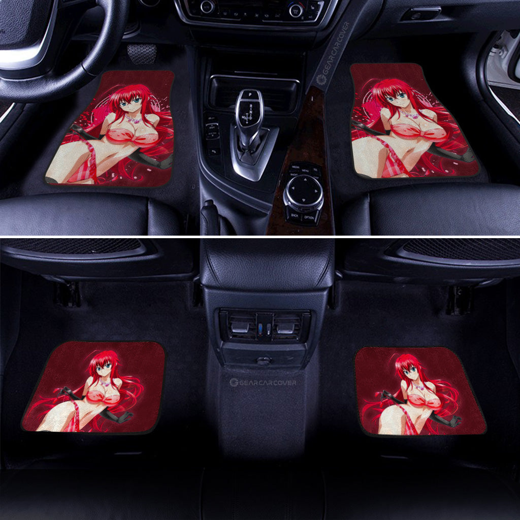Anime Waifu Girl Rias Car Floor Mats Custom High School DxD Anime Gifts For Fans