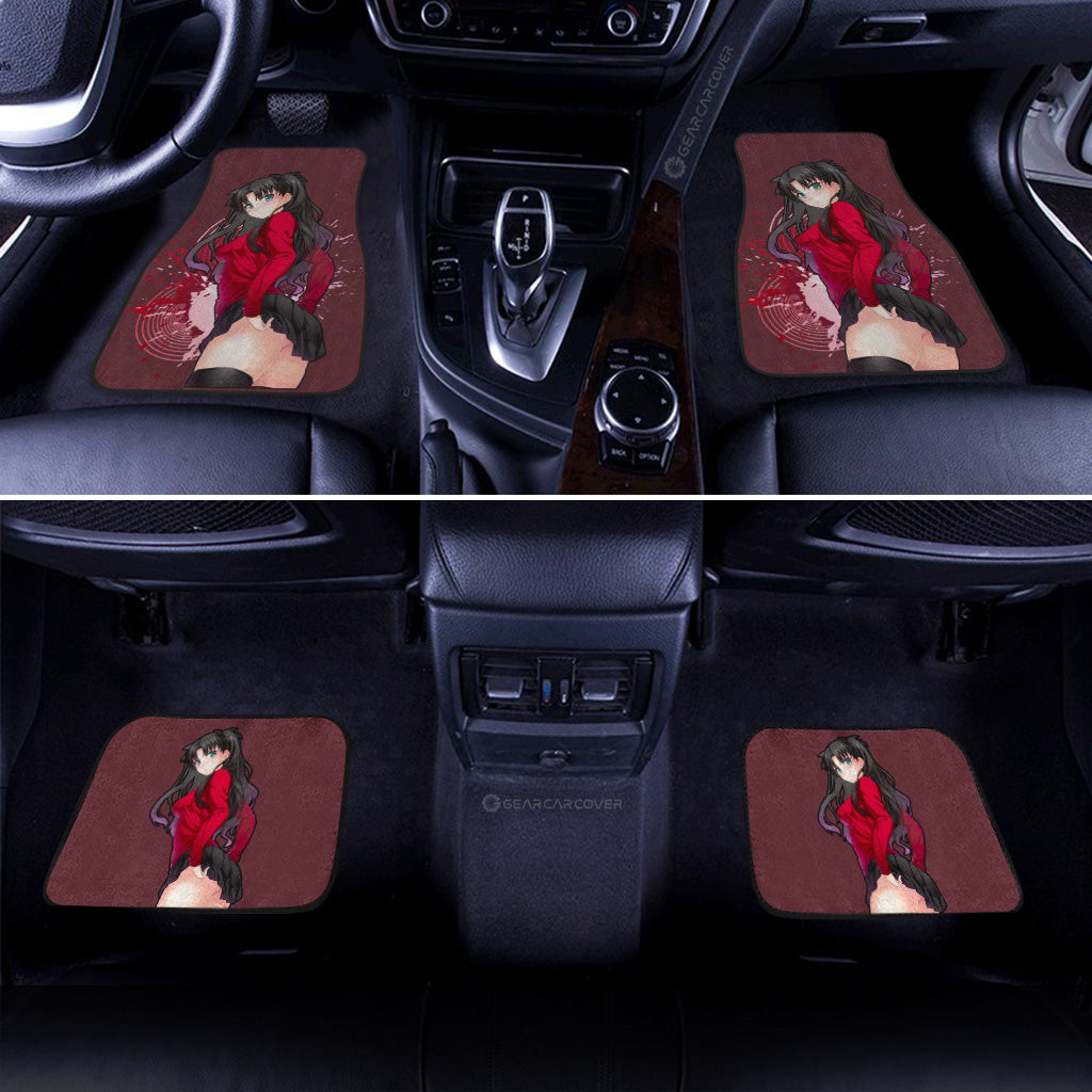 Anime Waifu Girl Rin Tohsaka Car Floor Mats Custom Fate/Grand Order Anime Car Accessories
