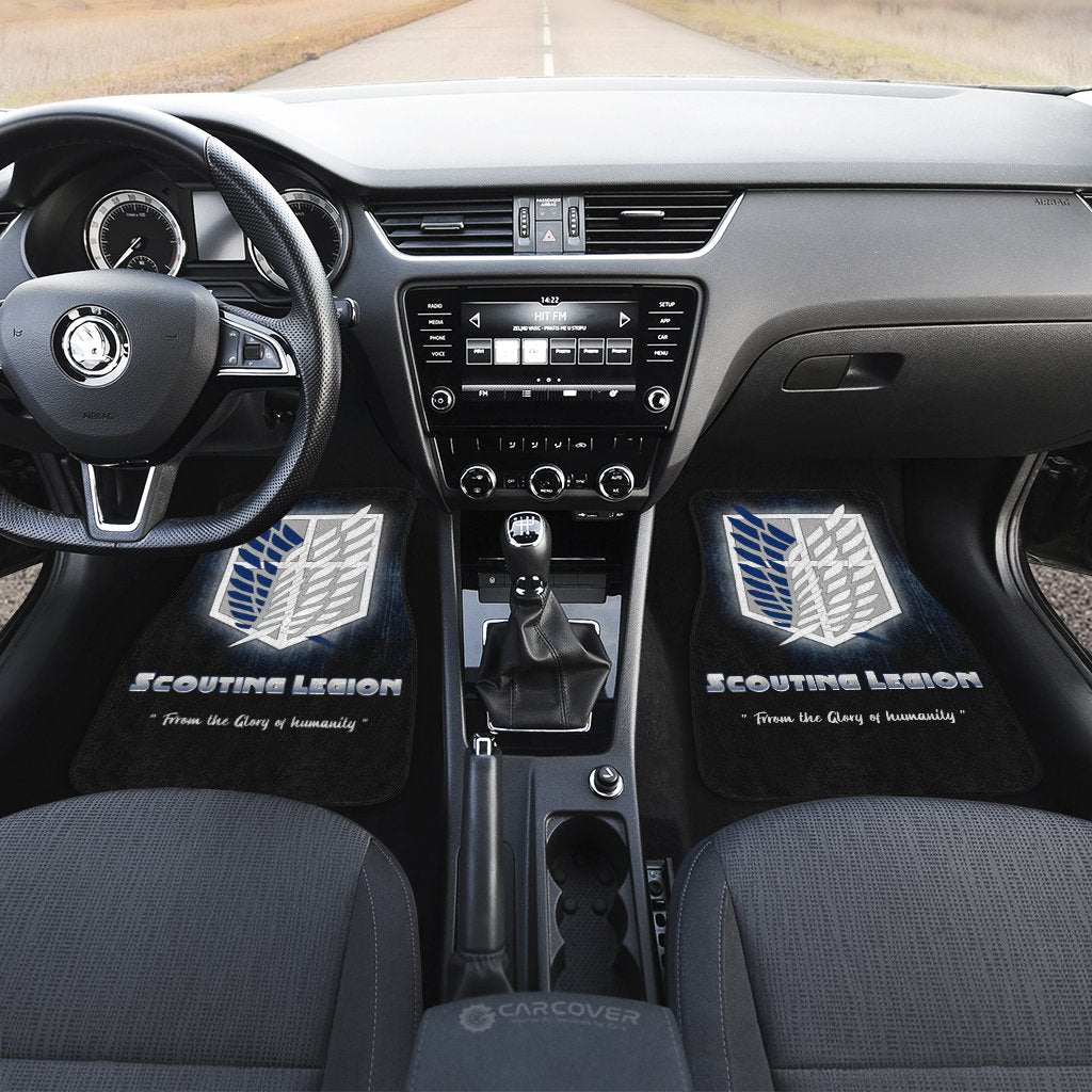 AOT Scouting Legion Car Floor Mats Custom Anime Attack On Titan Car Accessories