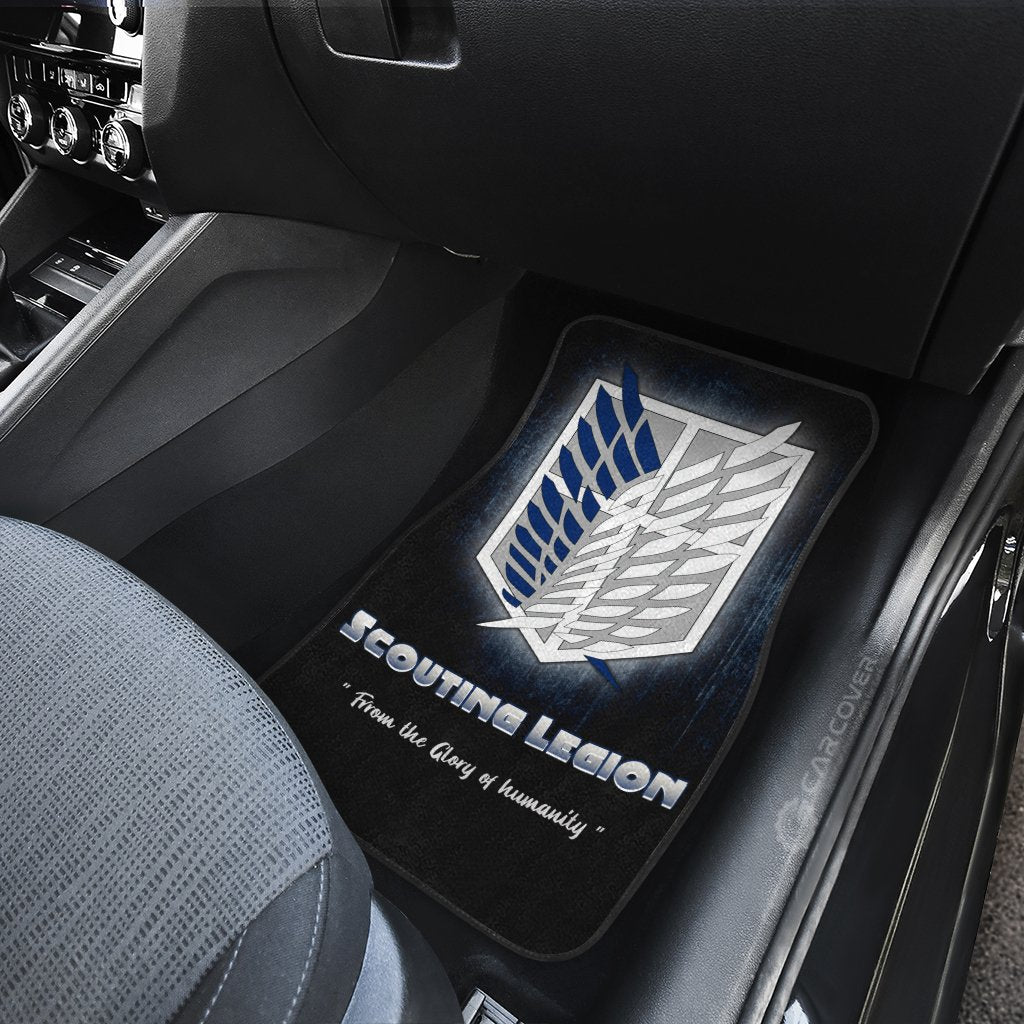 AOT Scouting Legion Car Floor Mats Custom Anime Attack On Titan Car Accessories