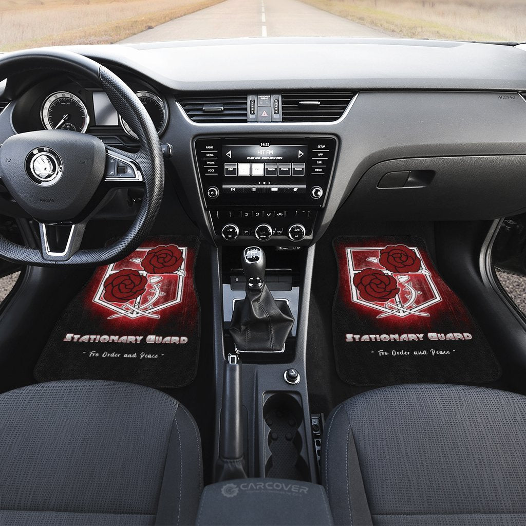 AOT Stationary Guard Car Floor Mats Custom Anime Attack On Titan Car Accessories