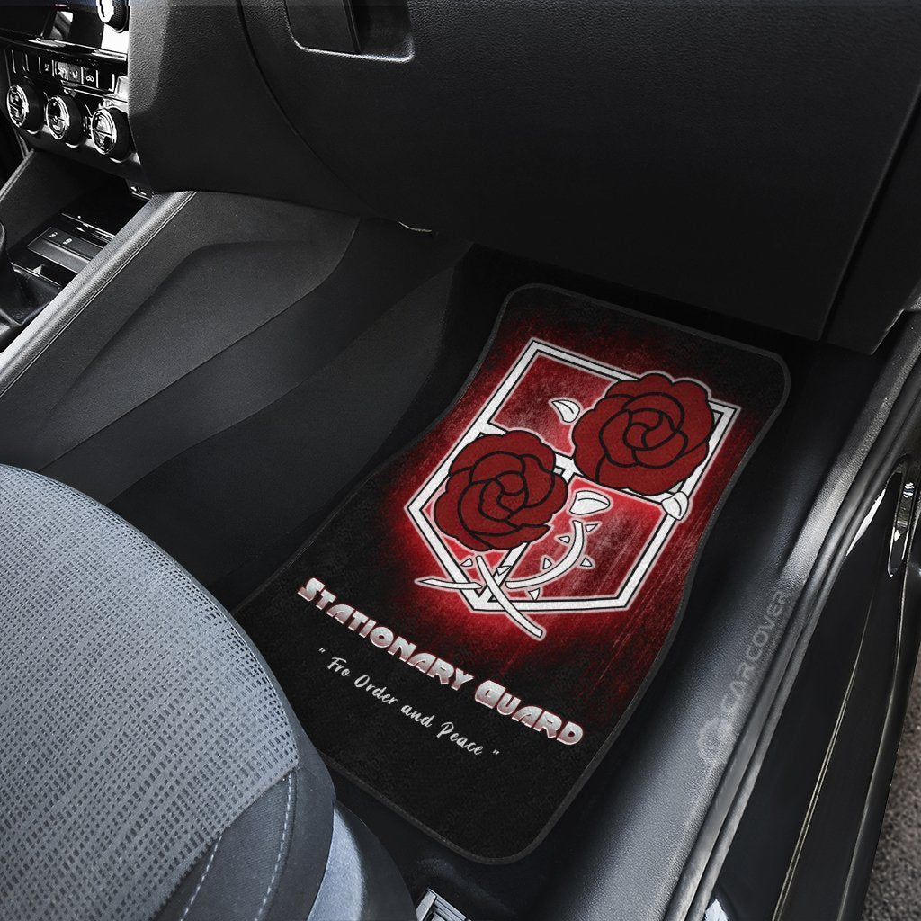 AOT Stationary Guard Car Floor Mats Custom Anime Attack On Titan Car Accessories