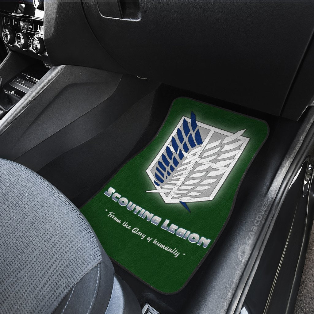 AOT Wing Scouting Car Floor Mats Custom Anime Attack On Titan Car Accessories