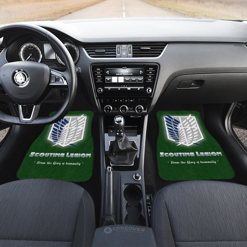 AOT Wing Scouting Car Floor Mats Custom Anime Attack On Titan Car Accessories