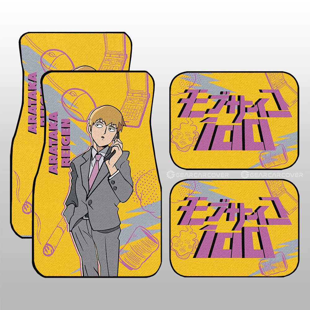 Arataka Reigen Car Floor Mats Custom Mob Psycho 100 Anime Car Accessories