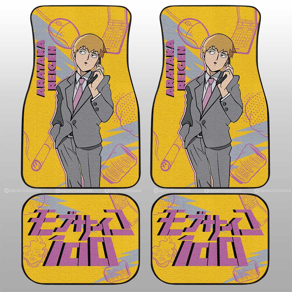 Arataka Reigen Car Floor Mats Custom Mob Psycho 100 Anime Car Accessories