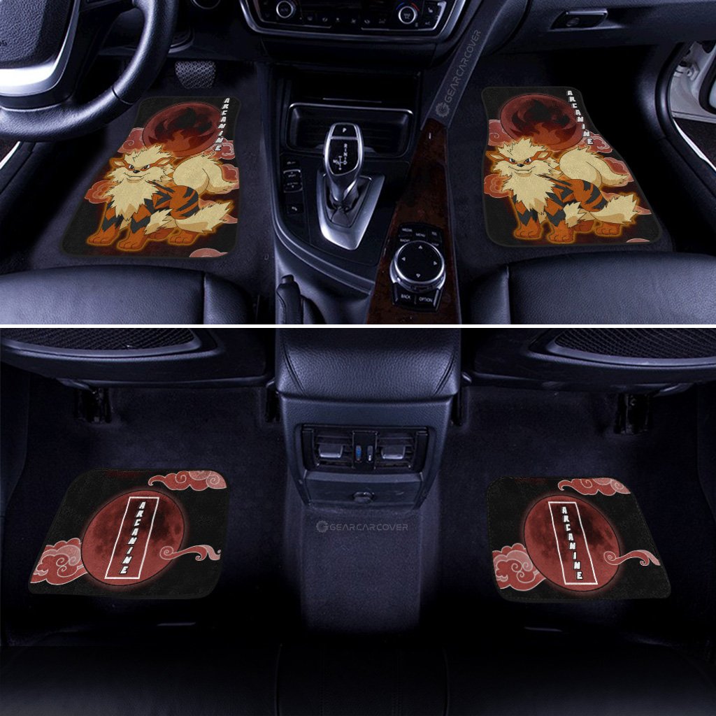Arcanine Car Floor Mats Custom Anime Pokemon Car Accessories For Anime Fans