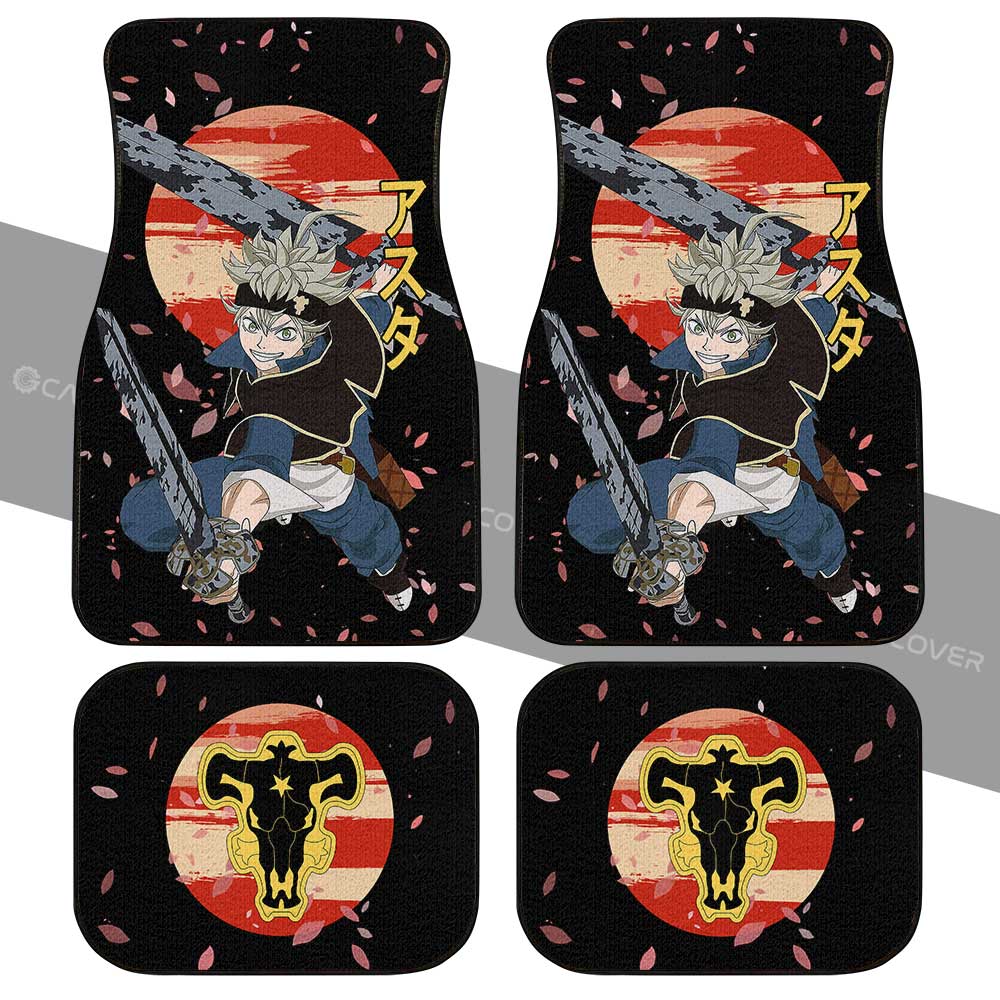 Asta Car Floor Mats Custom Black Clover Anime Car Interior Accessories