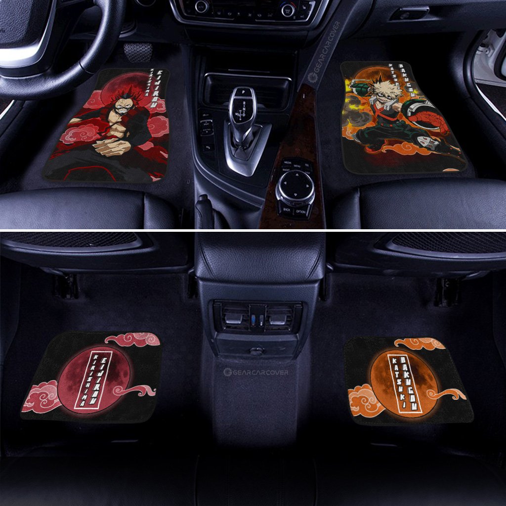 Bakugo And Eijirou Car Floor Mats Custom My Hero Academia Anime Car Accessories