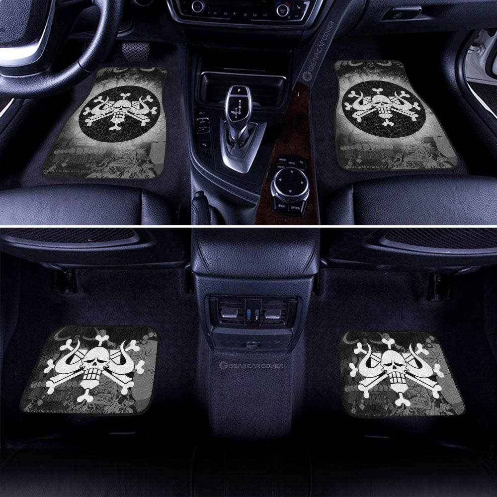 Beast Pirates Flag Car Floor Mats Custom One Piece Anime Car Accessories
