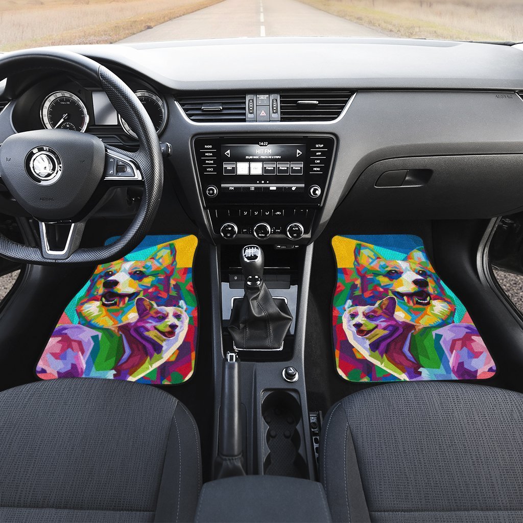 Beautiful Pop Art Corgi Car Floor Mats Custom Nice Butt Corgi Car Accessories