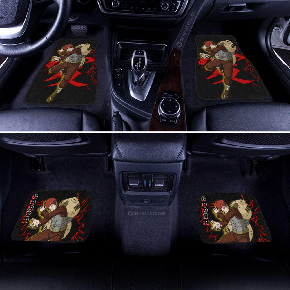 Black Gaara Car Floor Mats Custom Gifts For Naruto Anime Fans