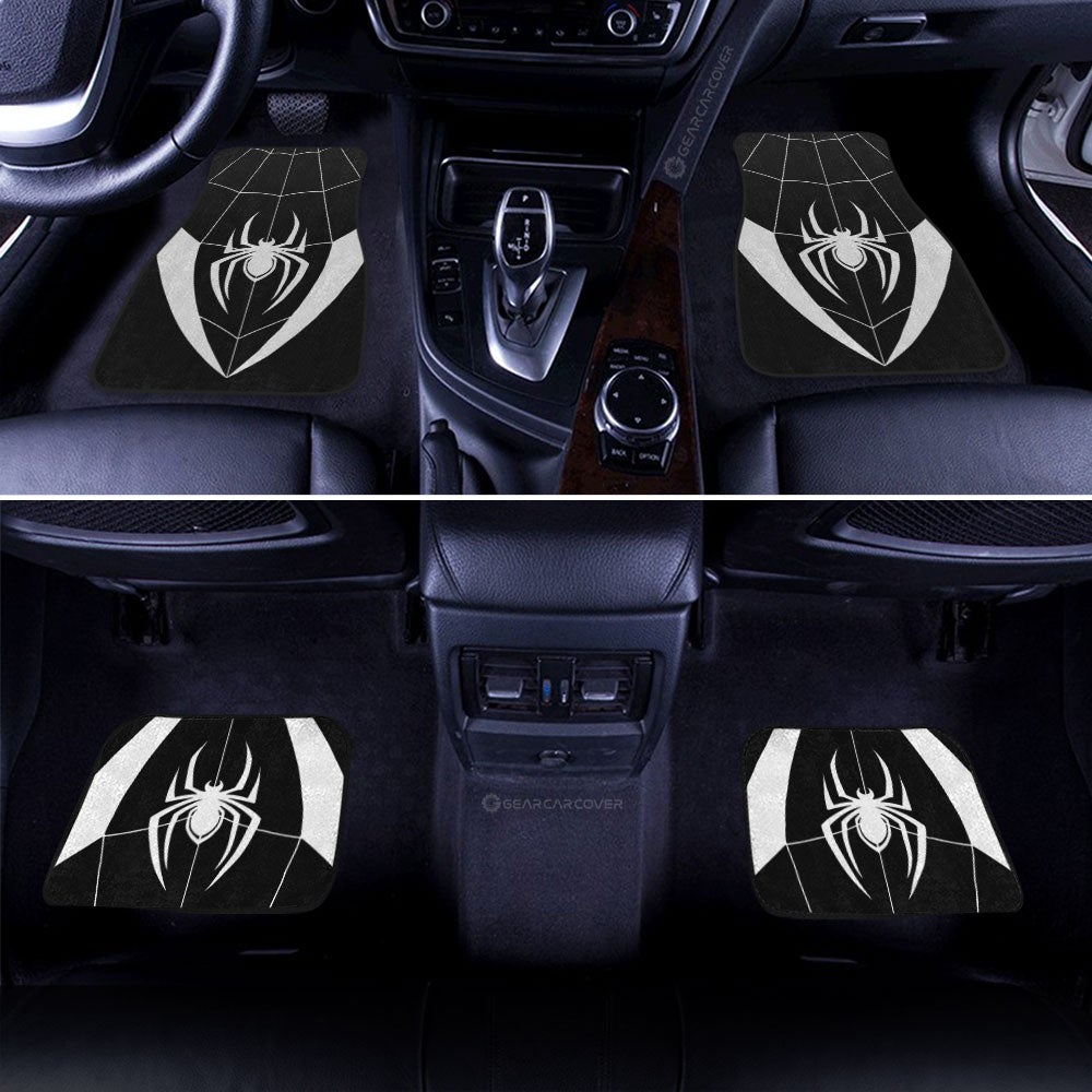 Black & White Spider Car Floor Mats Custom Symbol Spider Car Accessories