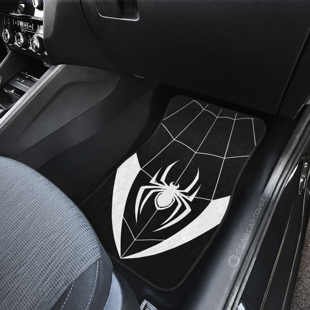 Black & White Spider Car Floor Mats Custom Symbol Spider Car Accessories