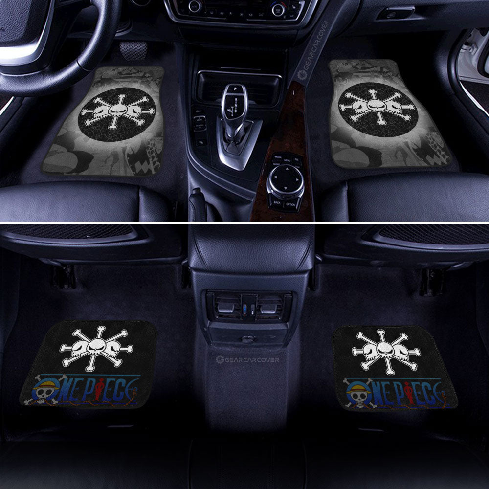 Blackbeard Flag Car Floor Mats Custom One Piece Anime Car Accessories