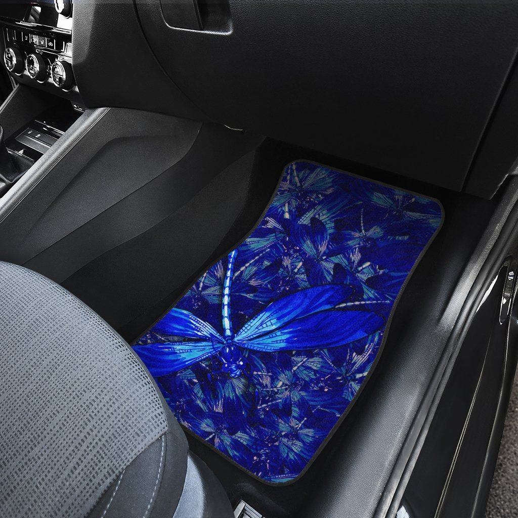 Blue Dragonfly Car Floor Mats Custom Beautiful Car Accessories Gift Idea