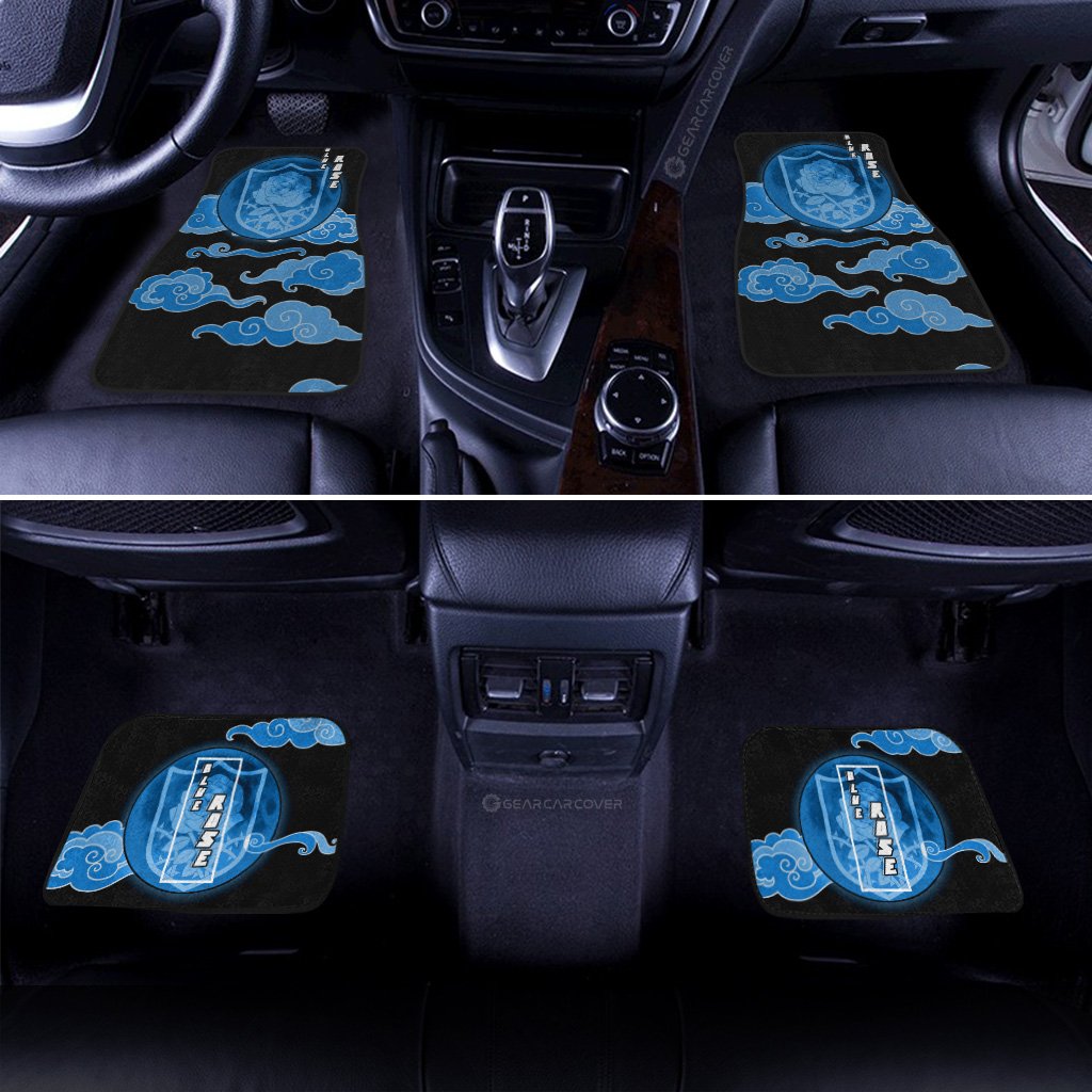 Blue Rose Car Floor Mats Custom Anime Black Clover Car Interior Accessories