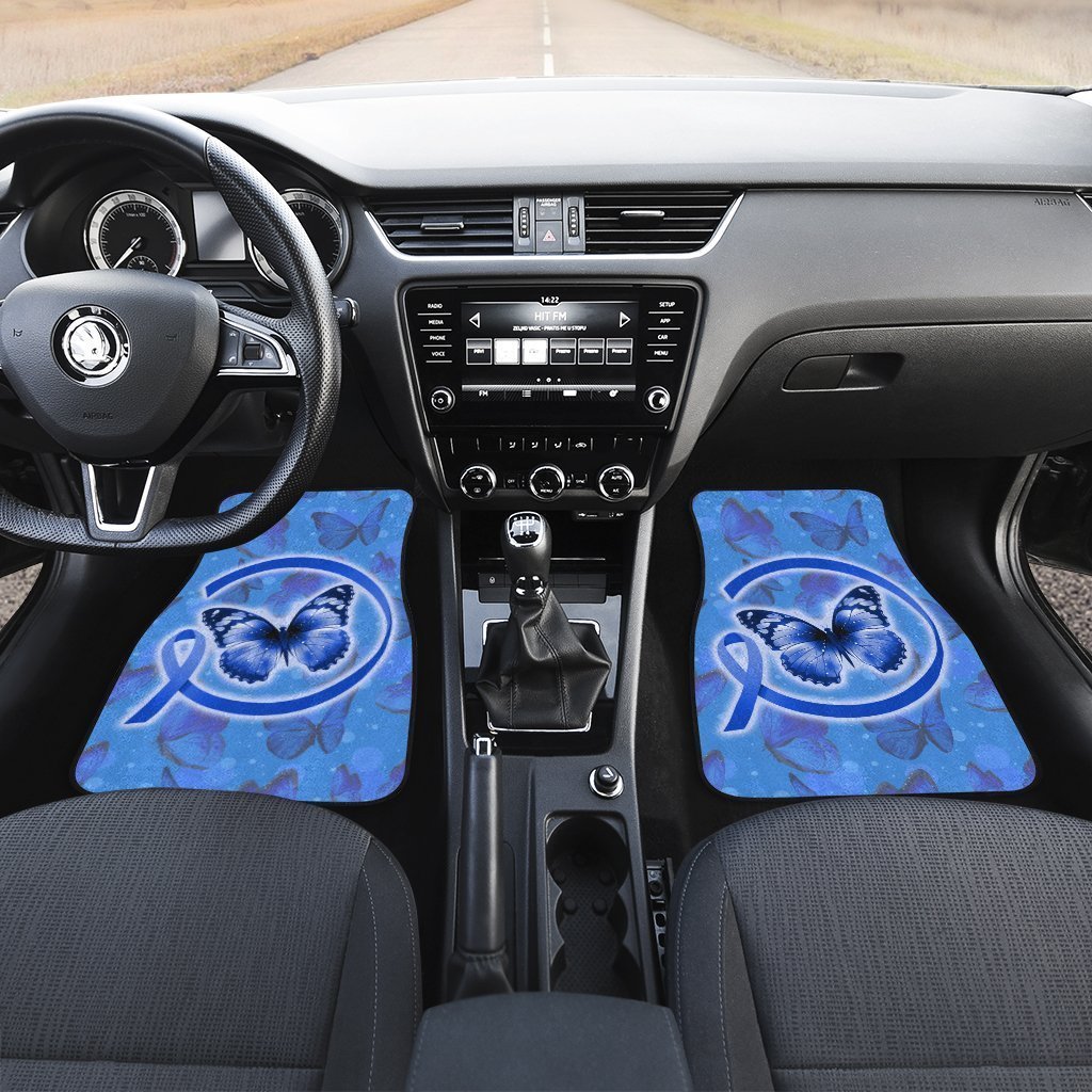 Butterfly Car Floor Mats Custom Colon Cancer Meaningful Gifts Idea Car Accessories