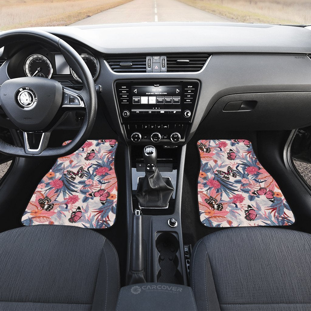 Butterfly Car Floor Mats Custom Vintage Hawaiian Car Accessories