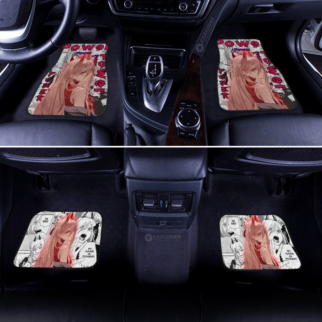Chainsaw Man Power Car Floor Mats Custom Anime Car Interior Accessories