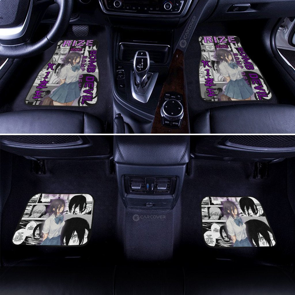 Chainsaw Man Rize Car Floor Mats Custom Anime Car Interior Accessories