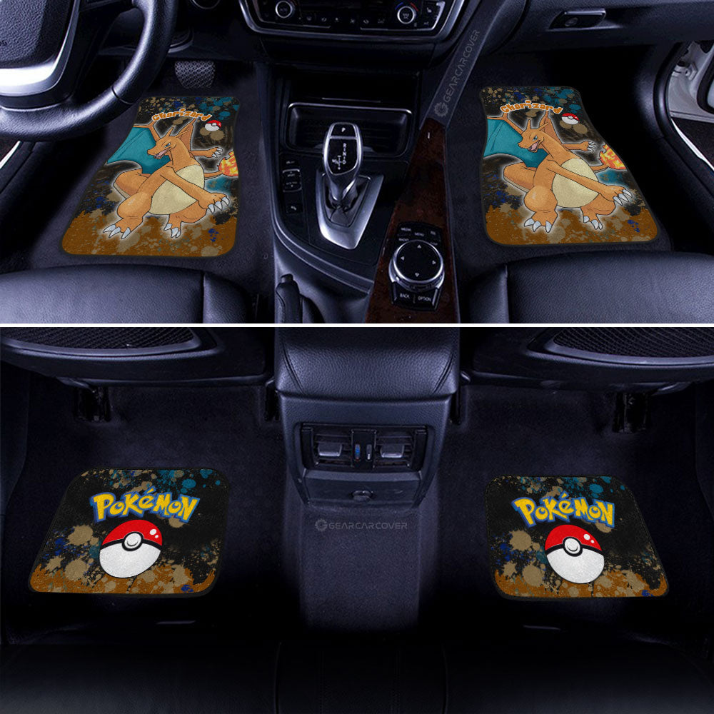 Charizard Car Floor Mats Custom Tie Dye Style Pokemon Anime Car Accessories