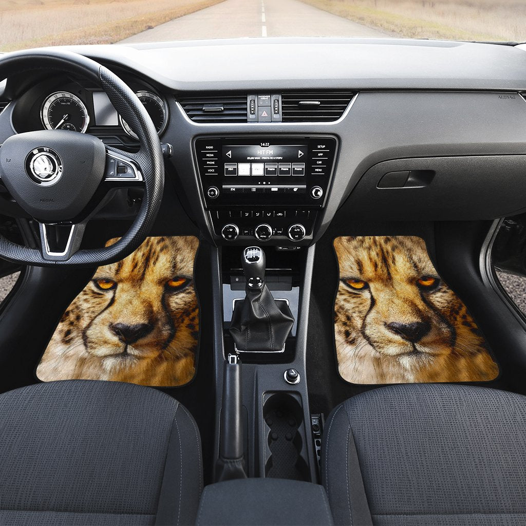 Cheetah Car Floor Mats Custom Wild Animal Car Interior Accessories