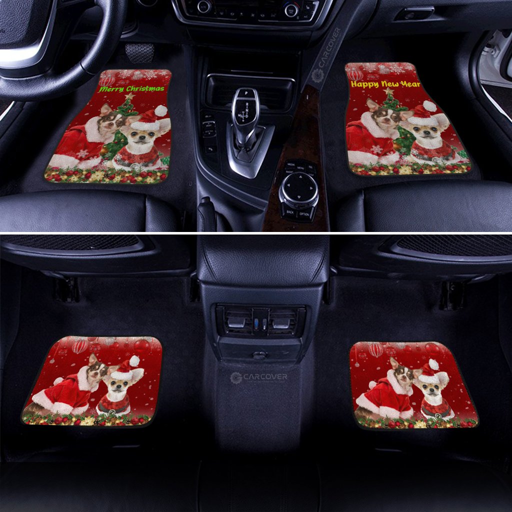 Chihuahuas Christmas Car Floor Mats Custom Car Accessories Gifts For Dog Lovers