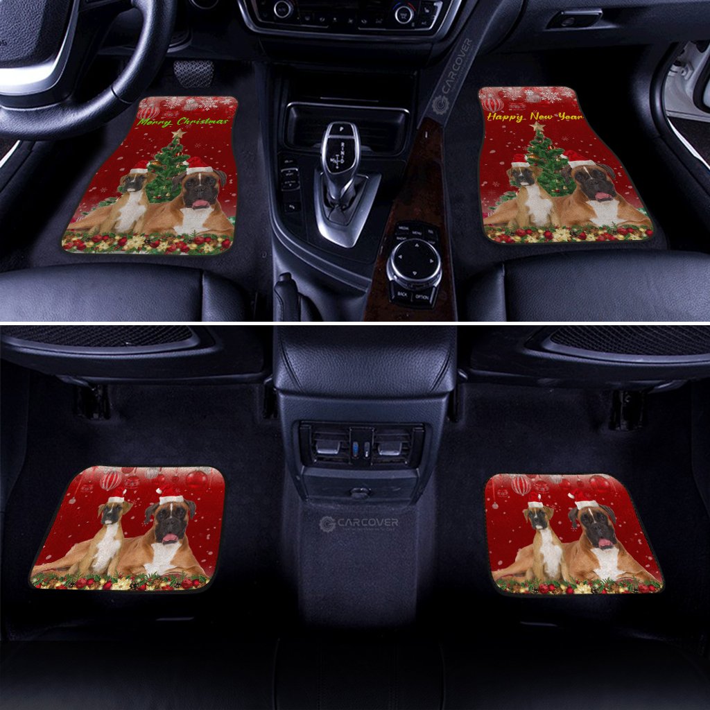 Christmas Boxers Dog Car Floor Mats Custom Car Accessories