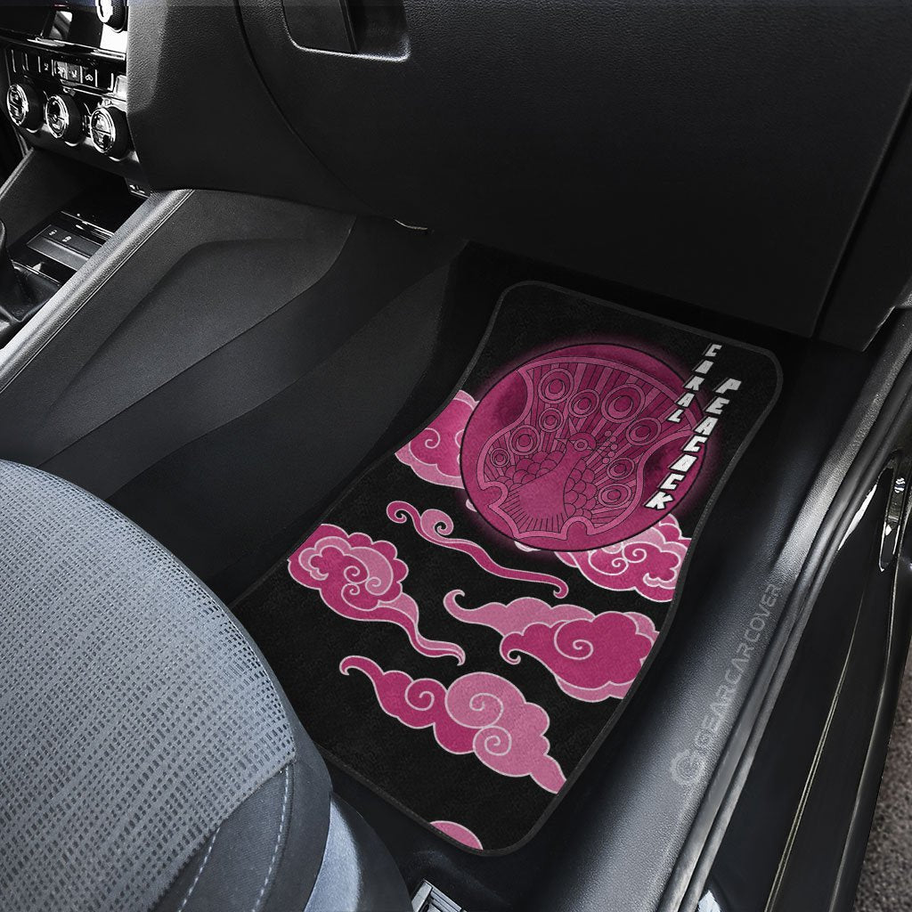 Coral Peacock Car Floor Mats Custom Black Clover Anime Car Interior Accessories