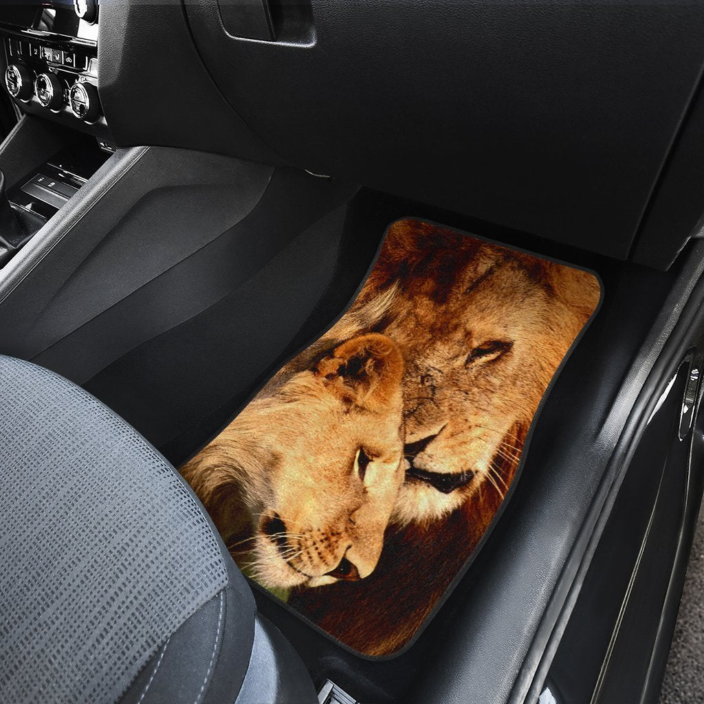 Couple Lion Car Floor Mats Custom Car Accessories Anniversary Gifts